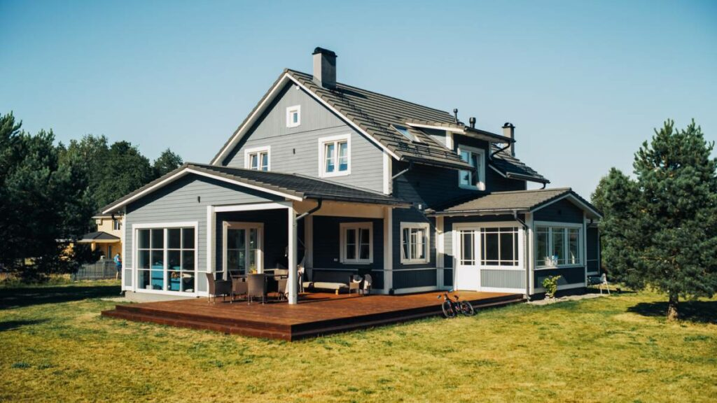 a house with a classic verandah style