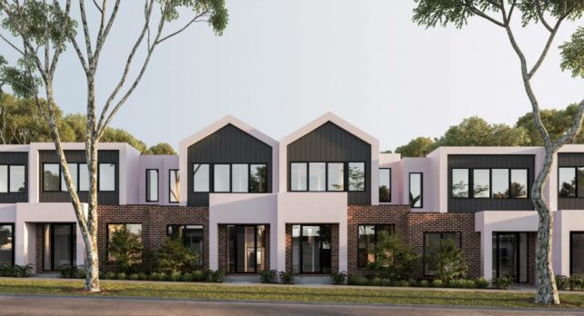 a contemporary neutral colour duplex house design 